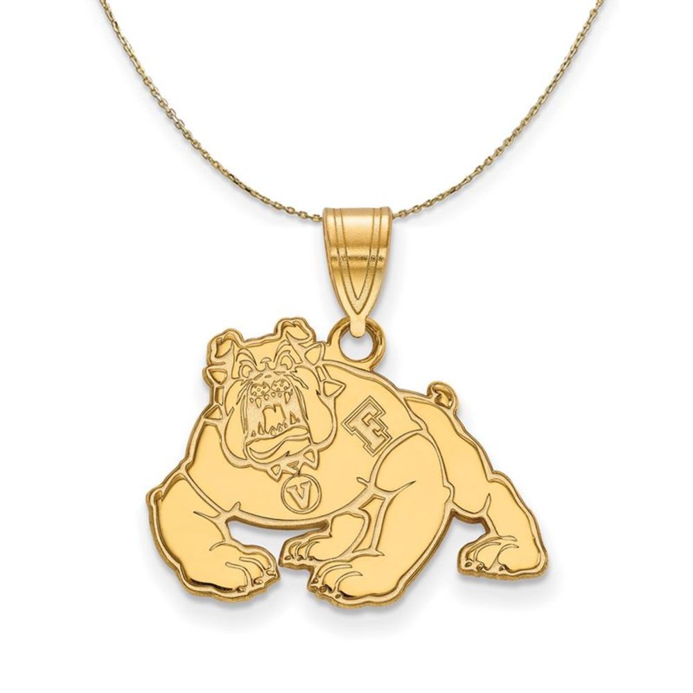 14k Yellow Gold California State Fresno Medium Necklace - 22 Inch